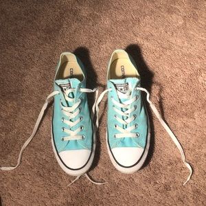 Teal converse sneakers